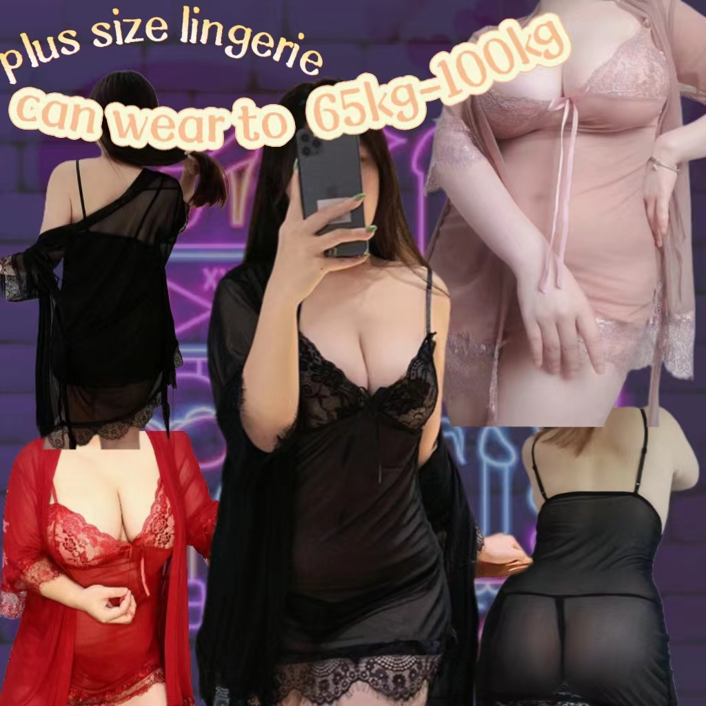 lingerie jumbo set baju tidur sexy jumbo baju dinas malam wanita jumbo Large size Sexy sleepwear set