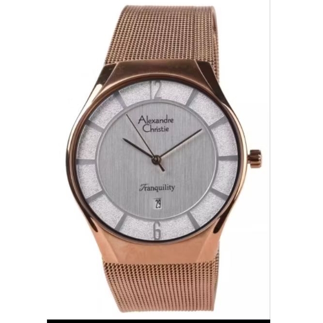 Alexandre Christie - Jam Tangan Pria - Rosegold - Stainless Steel Bracelet - 8331MDBRGSL