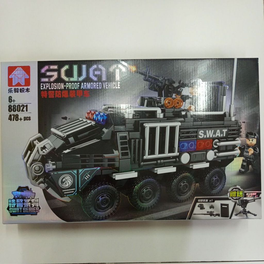 Mainan Anak Lego Mobil SWAT / Mainan Anak Block Mobil Polisi / Mainan Anak Lego Mobil