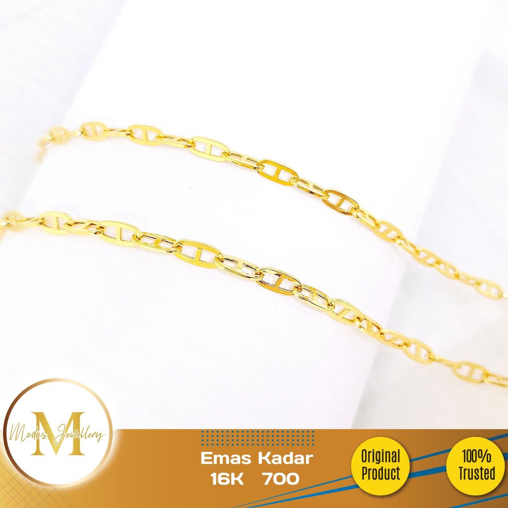 MODIS JEWELLERY - Gelang Italy Oval Emas Kuning - Emas 16k  700