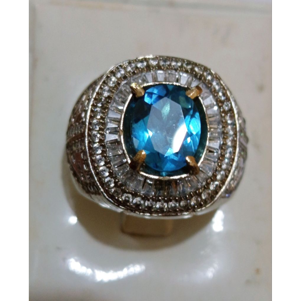 Natural Blue Topaz HQ | Elektrik |Ring 9