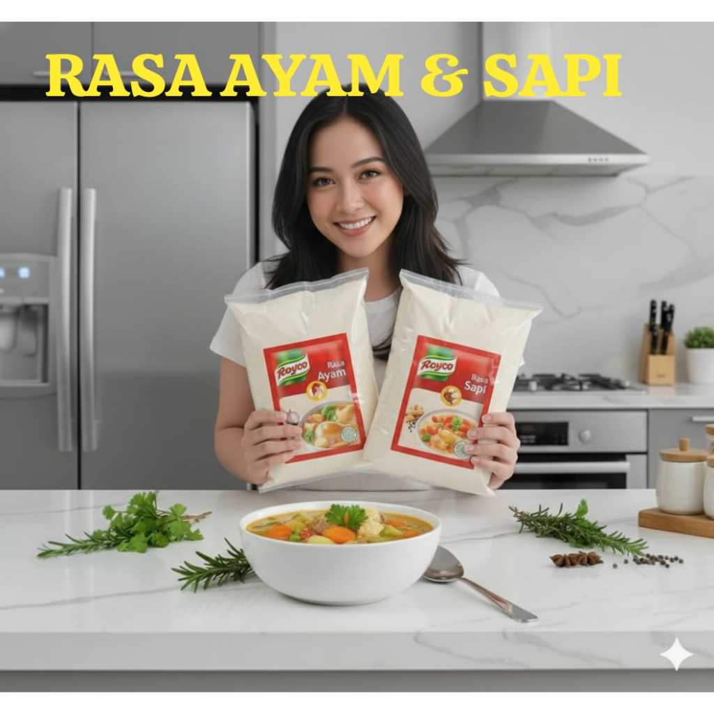Royco Curah Repack Rasa Ayam Dan Sapi 500Gram Penyedap Kaldu Bubuk Penambah Rasa Gurih Masakan