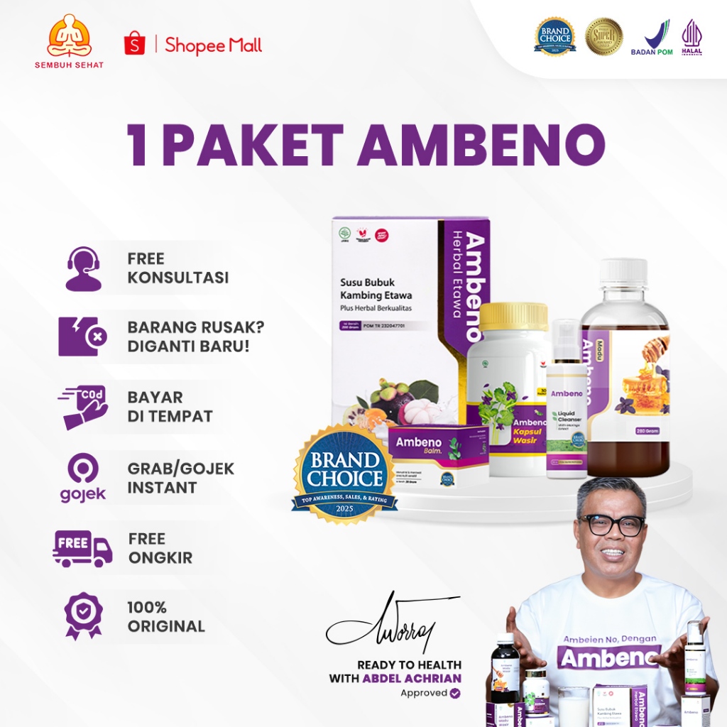 Ambeno - Madu 1 Botol | Mengatasi Penyakit Ambeyen Dan Obat Wasir Ambeno Original