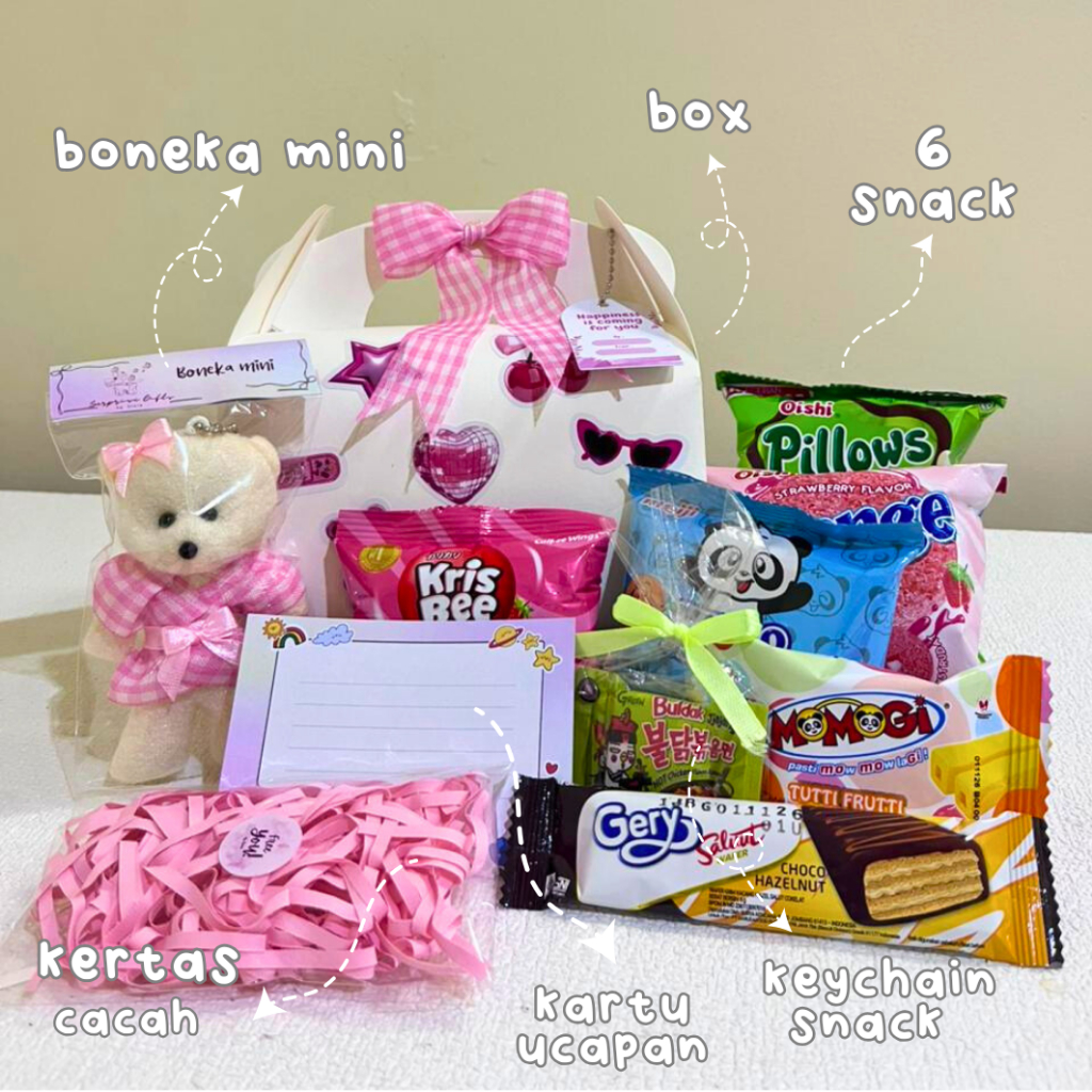 GIFT BOX ISI SNACK / HAMPERS SNACK / GIFT BOX CEWE / GIFT BOX COWO / GIFT BOX AESTETIC / GIFT LUCU U