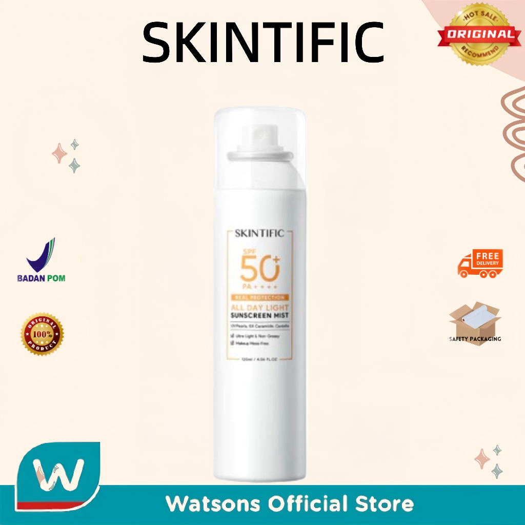 [Watsons Official]Skintific Sunscreen Mist SPF 50+ PA++++ 120ml