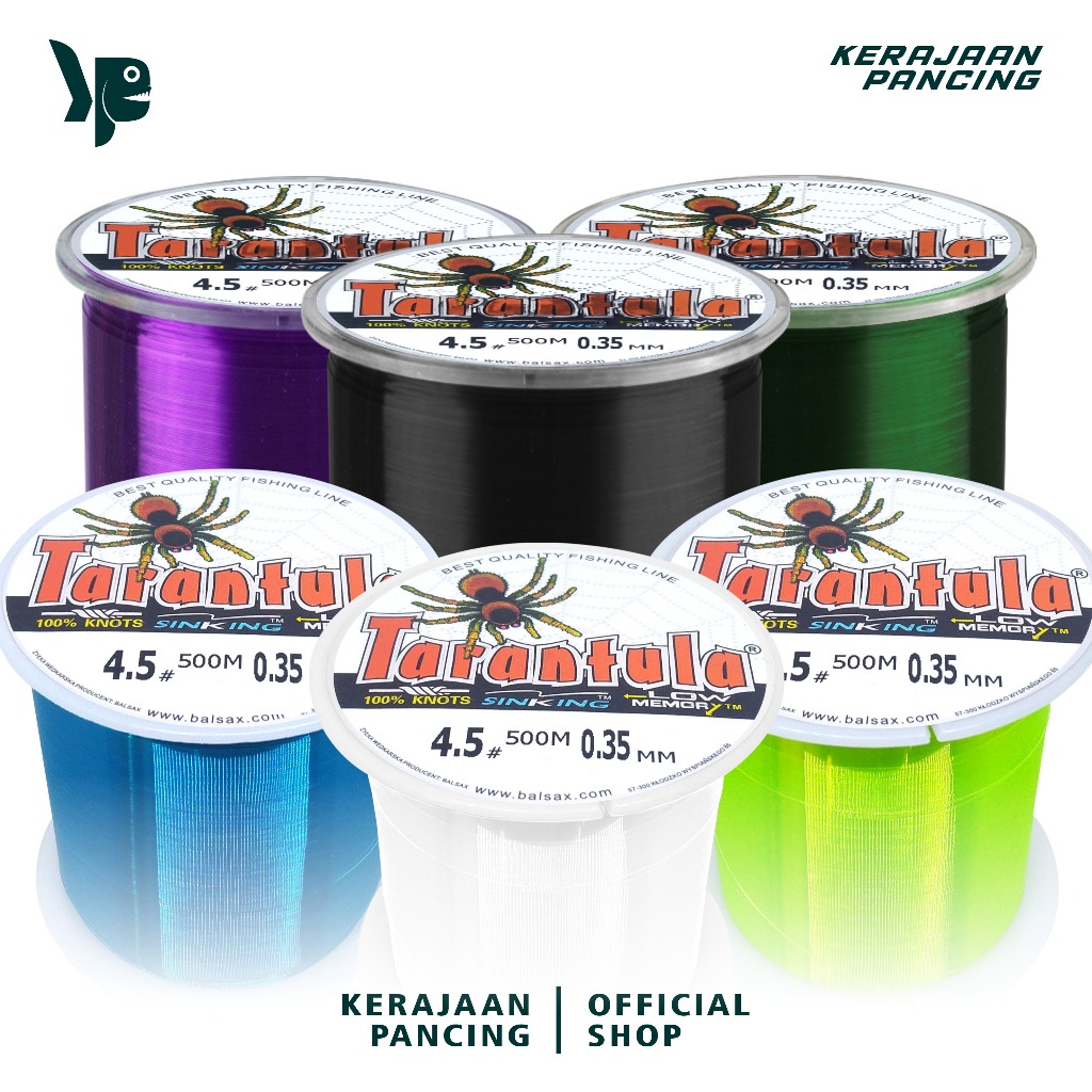 KERAJAAN PANCING - Senar Pancing Tarantula 500M Senar Peralatan  Nilon Anti Keriting Super Kuat