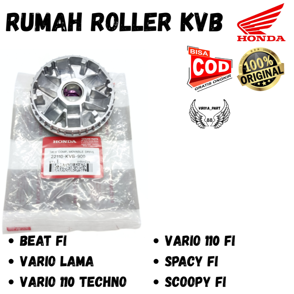 ASLI ORIGINAL RUMAH ROLLER KVB BEAT FI VARIO LAMA 100 TECHNO FI SPACY FI SCOOPY FI