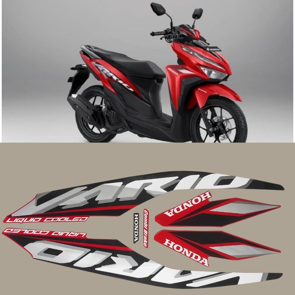 Stiker Striping Lis Body Motor Vario 125 CBS 2021 Warna Merah