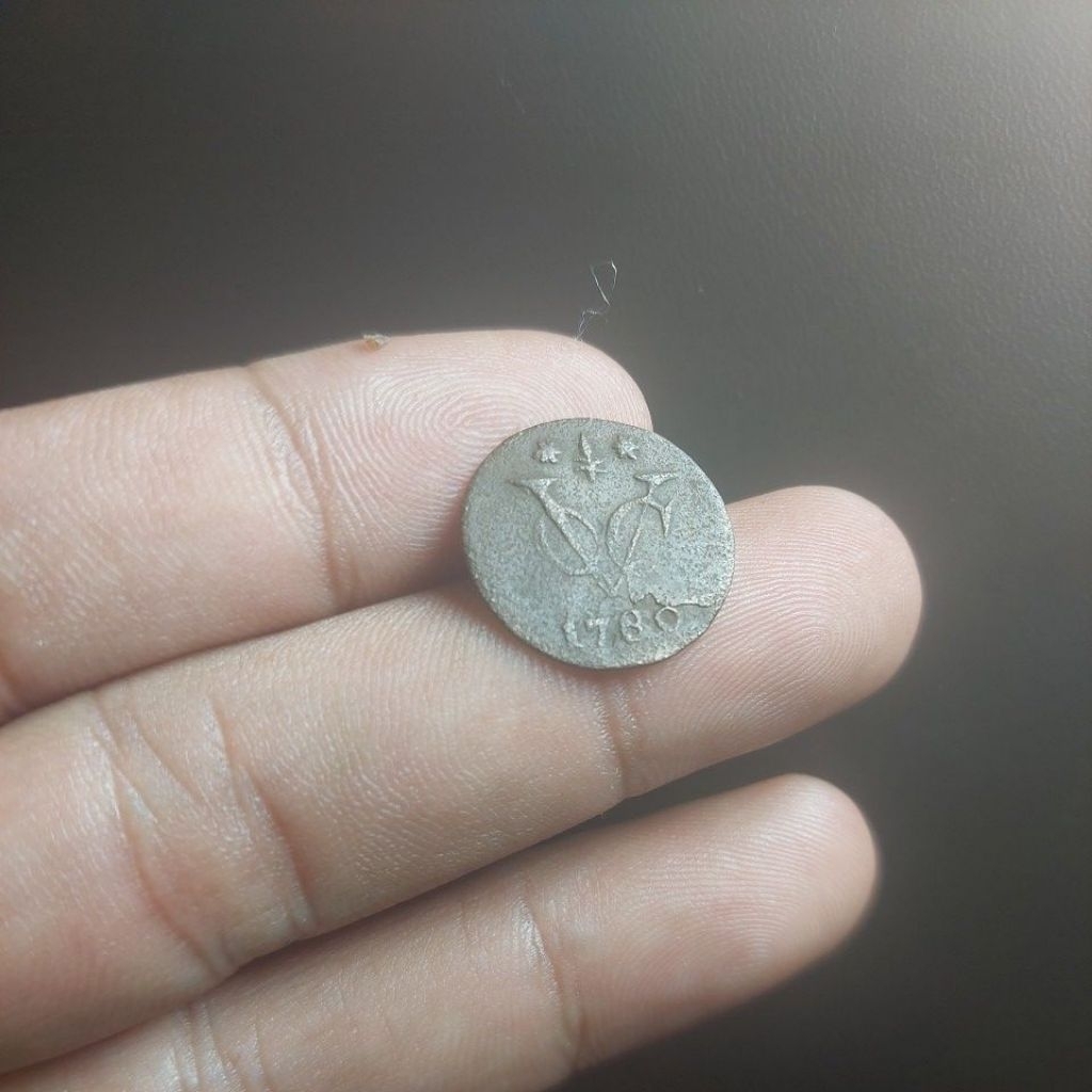 Koin Voc 1/2 duit Gelderland tahun 1789