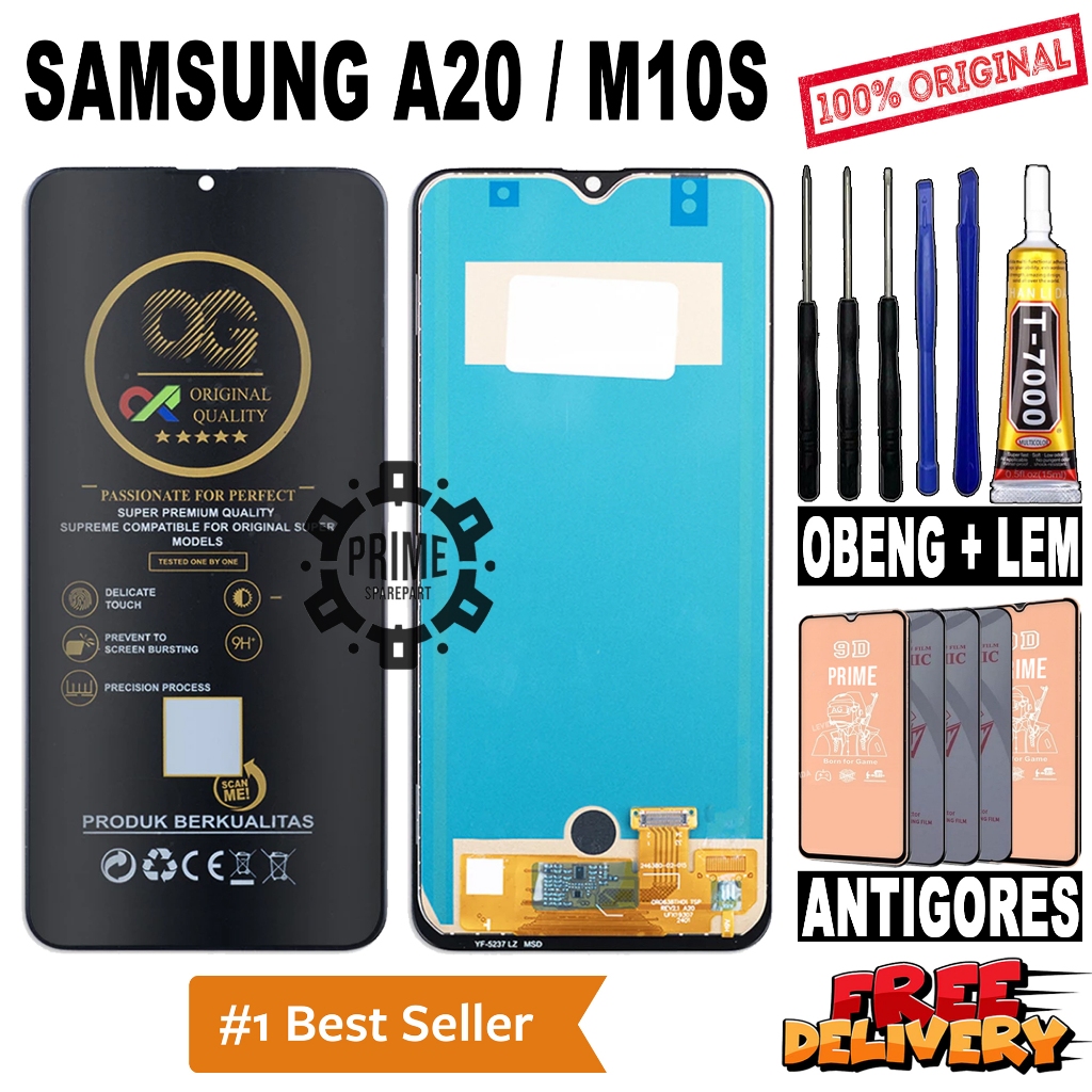LCD TOUCHCSREEN SAMSUNG A20 / SAMSUNG M10S ORIGINAL OEM LCD SAMSUNG A20 / M10S FULLSET