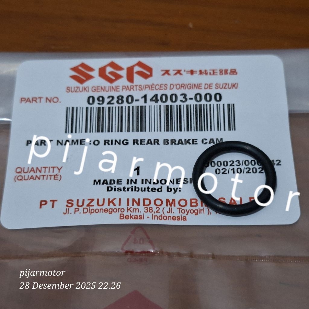 O Ring Rear Brake Cam Karet O Ring As Paha Rem Belakang Suzuki TS 125 RGR Thunder 250 A100 TRS GP100