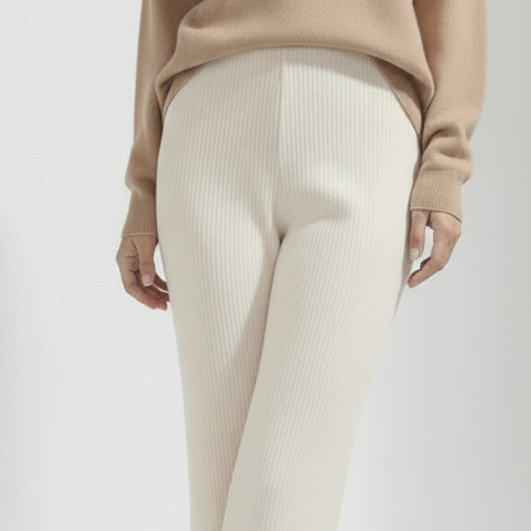 Kulot Knit Wanita Panjang Polos - Celana Panjang High Waist Bahan Jatuh Adem OOTD Hijab - Celana Kul