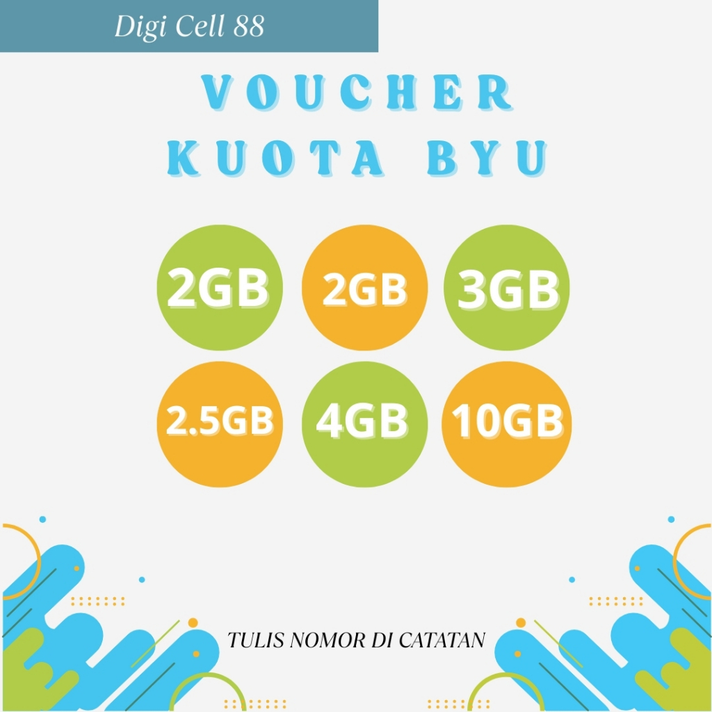 Voucher Paket Data Kuota Byu Harian/Bulanan || Paket Data Kuota Internet Byu B.yU Harian
