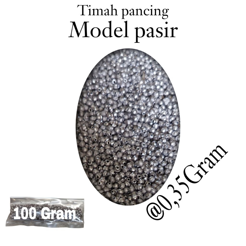 [ PAKET 1 ONS ] Timah pancing model pasir ukuran NO 0,0 paling kecil berat kurang lebih @0,,35gram