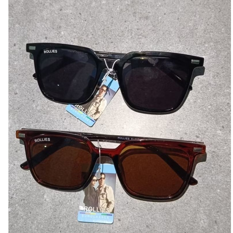 ROLLIES Kacamata Hitam Unisex Square – Model Wayfarer Hitam