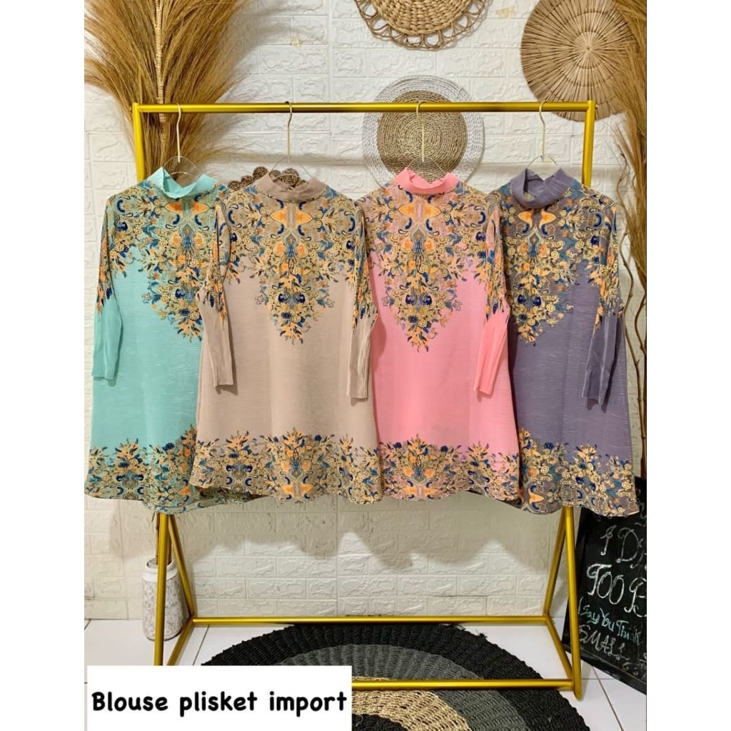 Dress plisket turun naik premium
