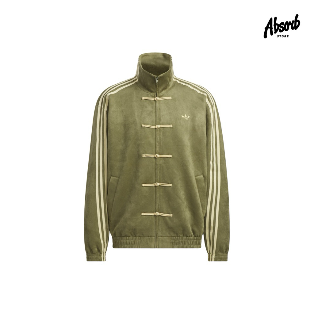 Adidas Originals CTT Chinese Track Top 3.1 Jacket (Focus Olive) Green Tracktop Jaket Cheongsam 100% 