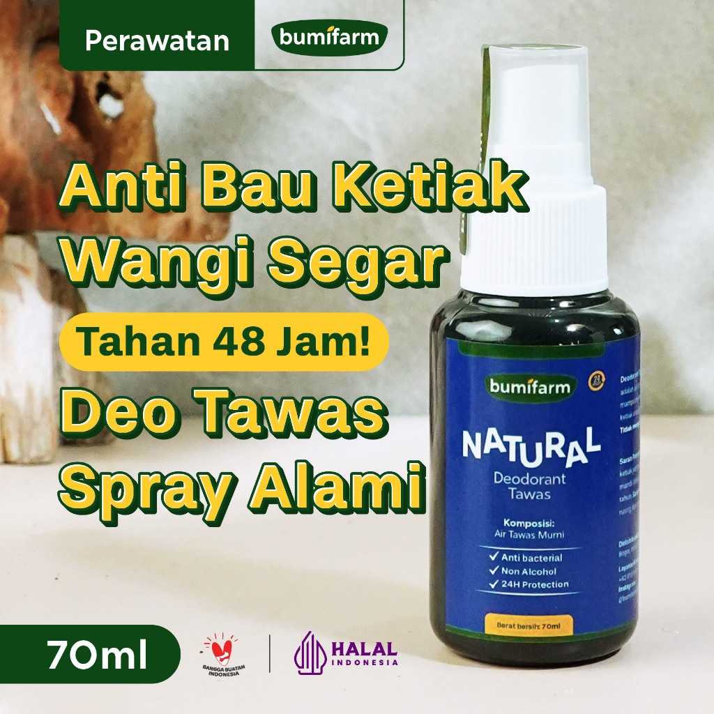 DEODORANT NATURAL BUMIFARM - DEODORANT TAWAS NATURAL SPRAY / TAWAS SPRAY 70ML / DEODORANT SPRAY TAWA