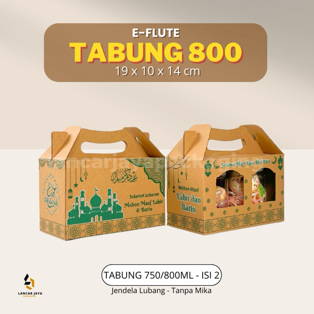Box Jinjing Gable E-flute 3 Toples 650 gram 28x10x12 Kemasan Hampers Kue Snack