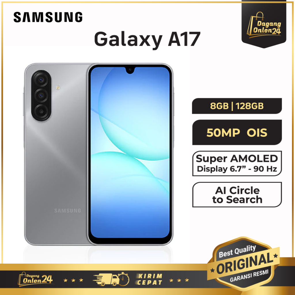 Samsung Galaxy A17 8/128GB HP Murah 2 Jutaan Handphone Andoid RamBesar HP Gaming terbaru Original
