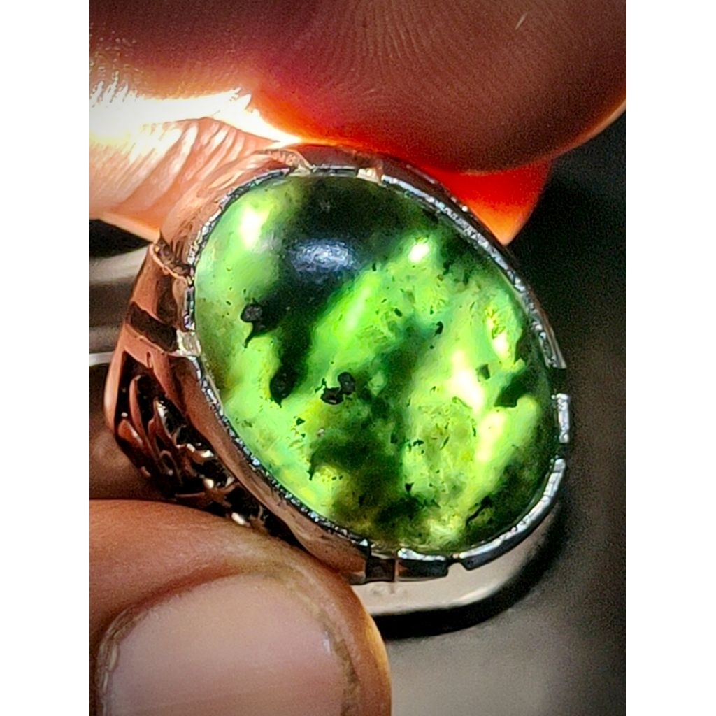 natural akik black jade nempel magnet antik