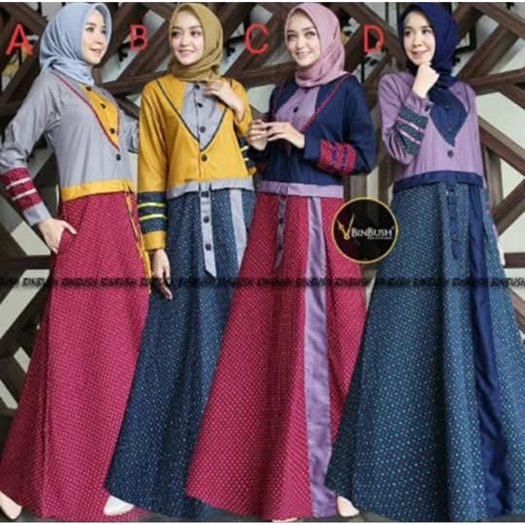 KINARA DRESS BY BINBUSH/GAMIS KINARA/GAMIS BINBUSH/GAMIS REMAJA/GAMIS LEBARAN/GAMIS KEREN