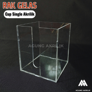 KOTAK GELAS CUP SINGLE CUSTOME AKRILIK