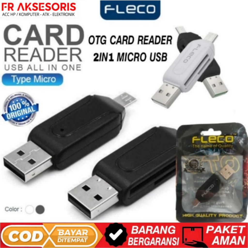 OTG Card Reader Micro USB 2in1 FLECO Card reader SD Card SDHC USB 3.0