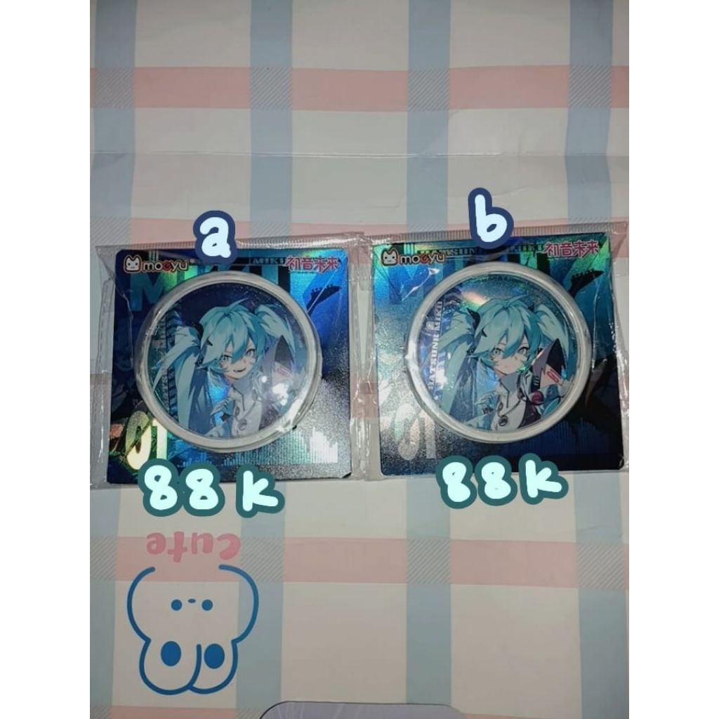 Hatsune Miku RAVE Pin badge, Laser Ticket, Raster card Series official merchandise