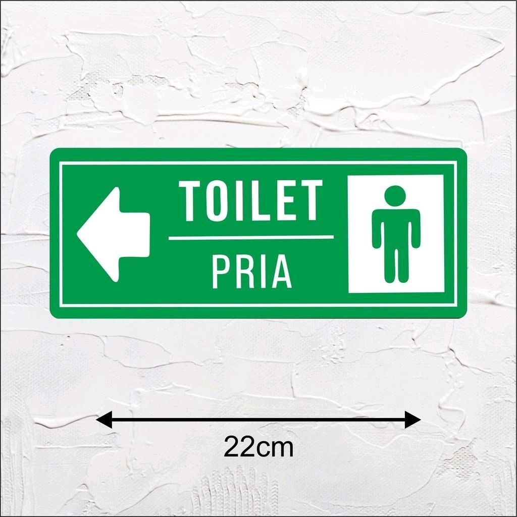 Papan Akrilik Tulisan Toilet Pria - Wanita | Sign Label Acrylic Papan Petunjuk Toilet | Akrilik Ting
