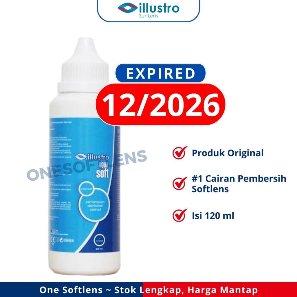 AIR SOFTLENS IILUSTRO AQUA SOFT 120ML CAIRAN PEMBERSIH SOFTLENS