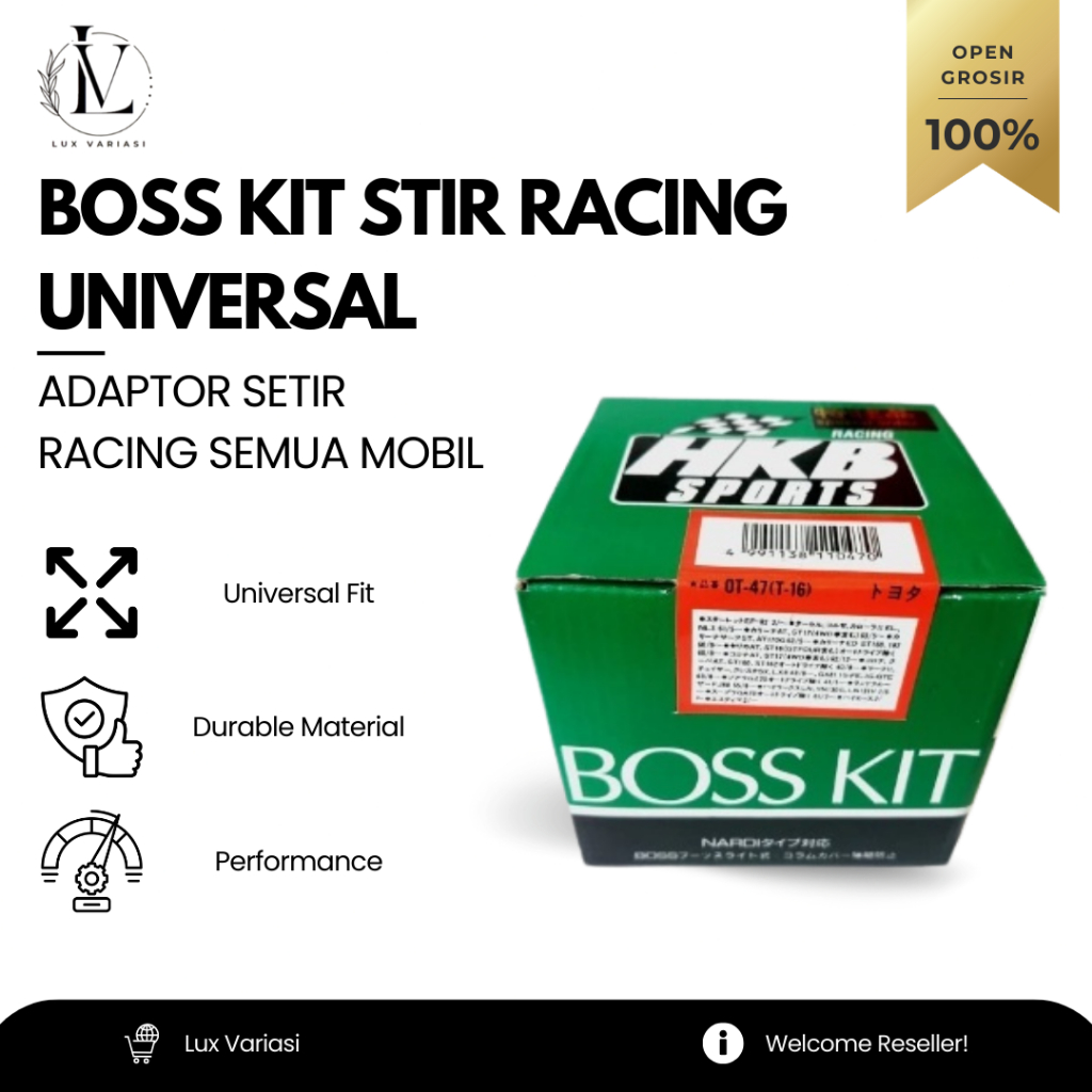 Bosskit Stir Mobil Setir Racing (Boss Kit Bosskit) HKB Adaptor AS Stir Penyambung
