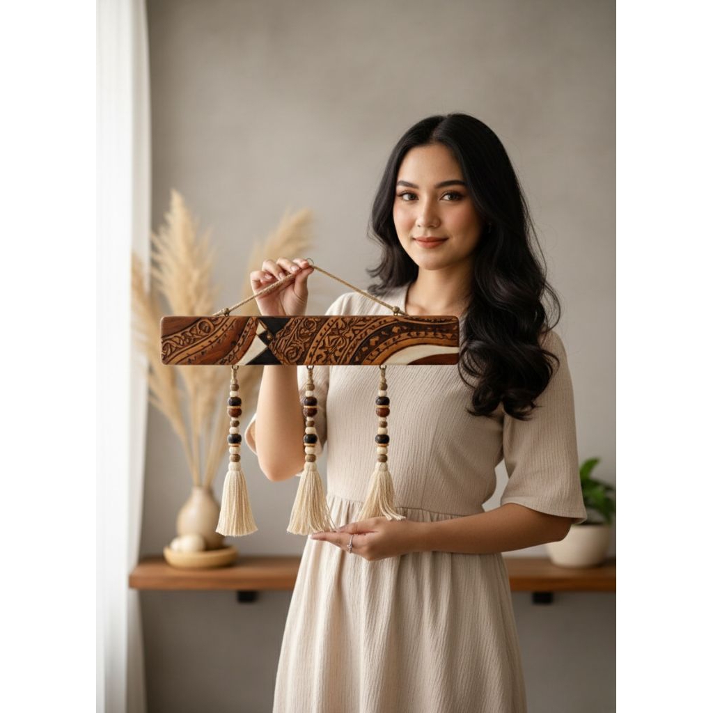 Nyemek Hiasan Dinding Kayu Ukir Bali Handmade Dekorasi