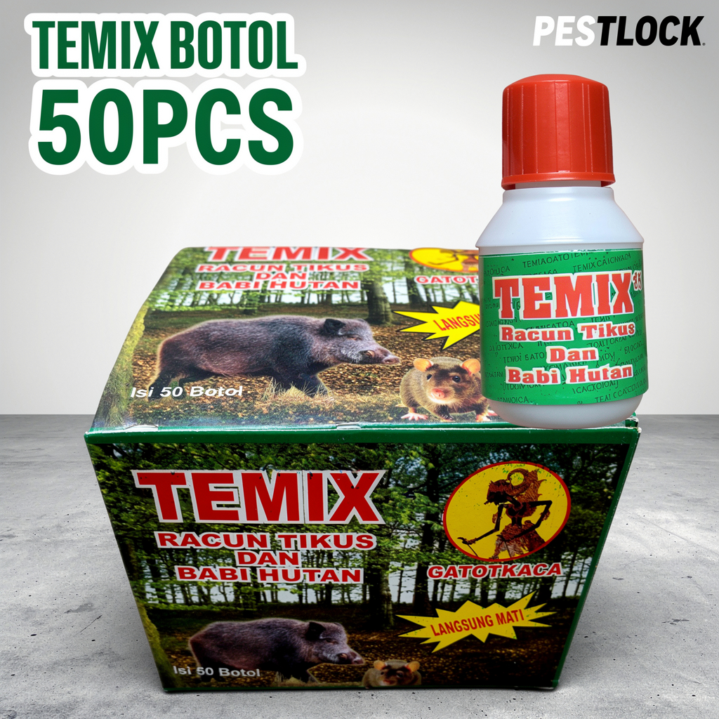 50PCS TIMEK TIMEX Racun Tikus Dan Babi Celeng TEMIX