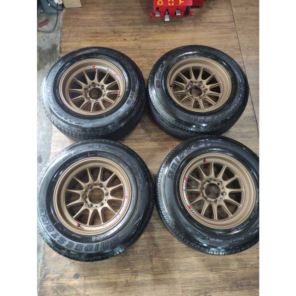 Velg mobil seken hsr original ring 17 untuk pajero sport + ban 265/65 r17 bridgestone duealer ht