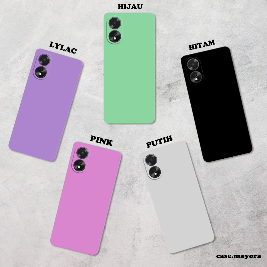 Oppo A785G/58 5G A58 4G A78 4G Macaron Square Softcase Candy Macaron / Case Square Edge Oppo A785G/5