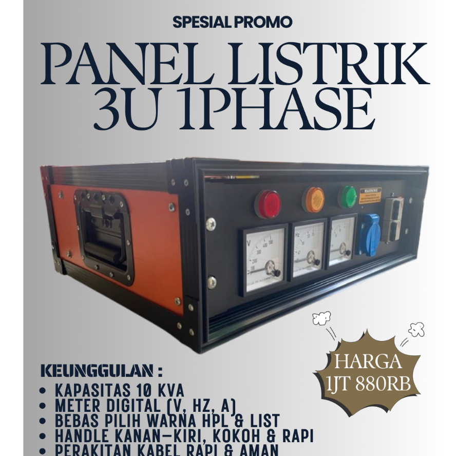 PANEL LISTRIK 3U 1PHASE ANALOG