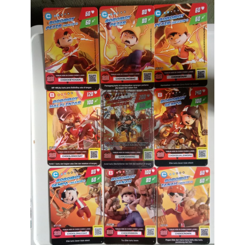 kartu choki choki boboiboy 1poster