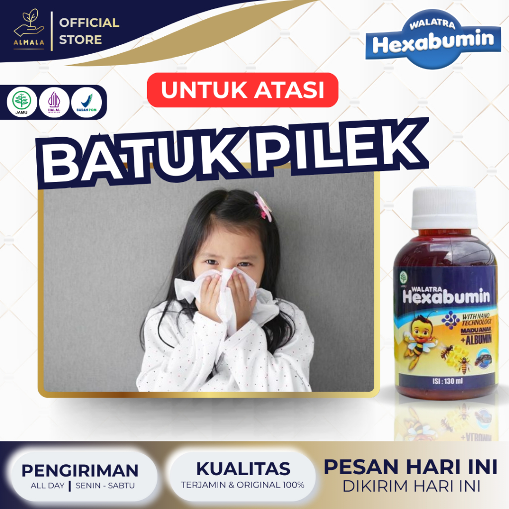 Obat Batuk Pilek Anak, Batuk Anak, Flu Anak, Demam Anak, Batuk Berdahak - Hexabumin ORIGINAL ASLI