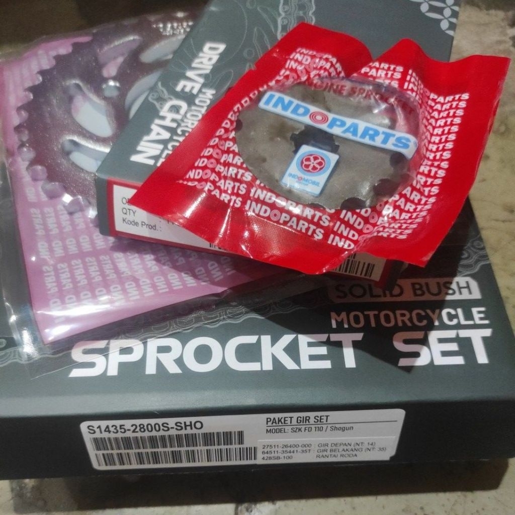 1set gear set new shogun 110 gir shogun 110 kebo new shogun 110 INDOPARTS