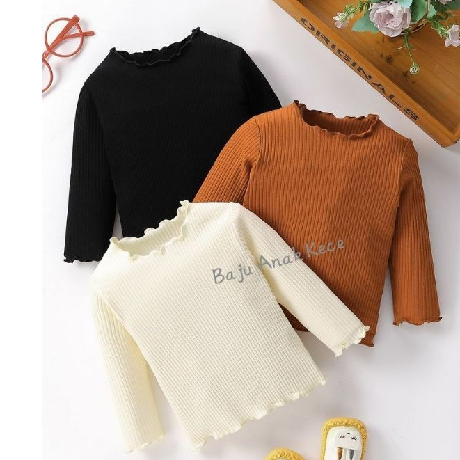 LONG HAND KESLI TOP 1-9 Tahun Kaos Anak Perempuan Korea Style