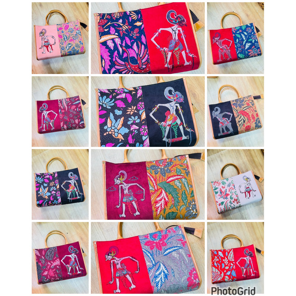 Tas wanita Batik motif Wayang bordir