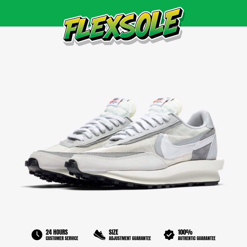 Sepatu Nike Sacai LD Waffle Summit White Grey Sneakers Authentic