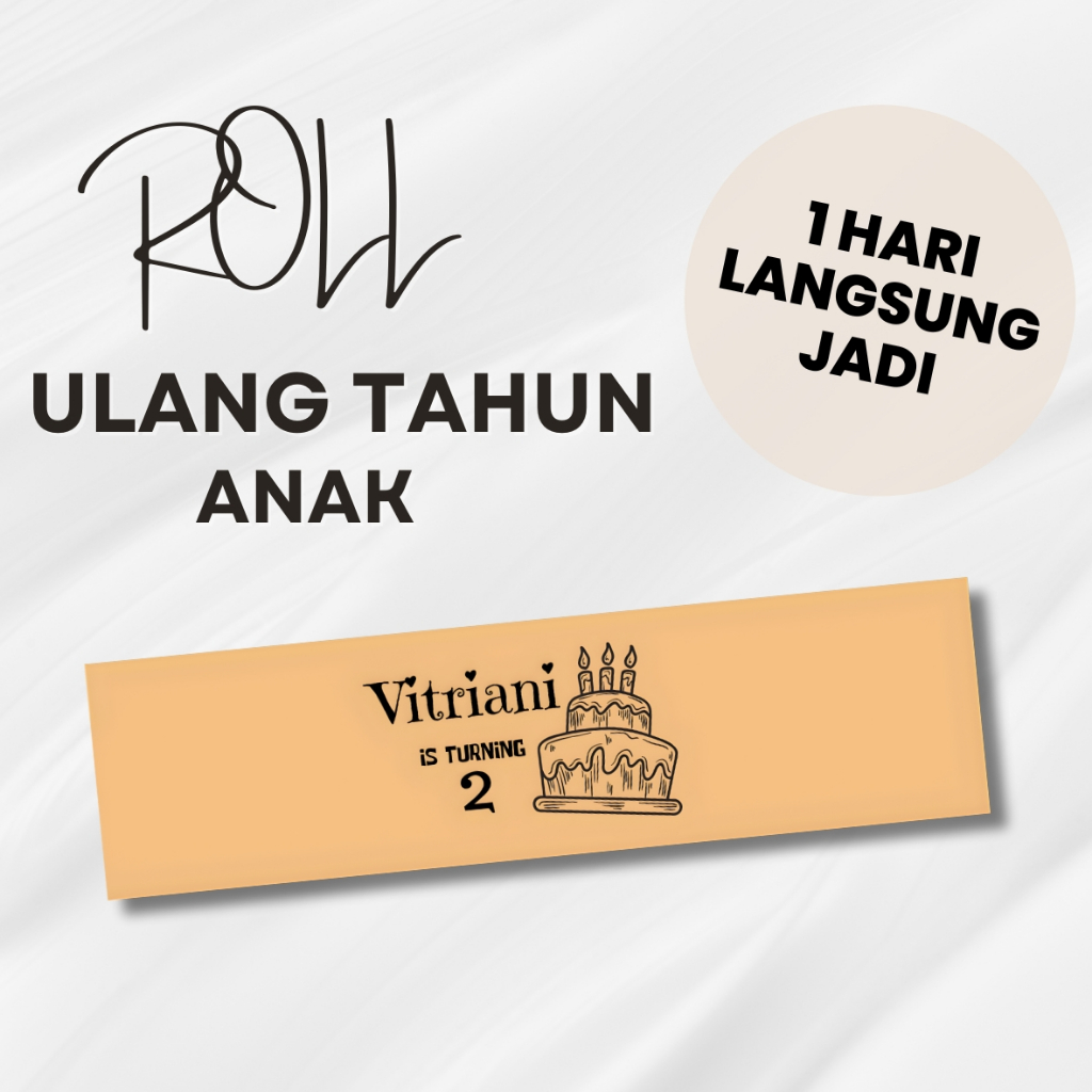 Cetak Roll Label Souvenir Ulang Tahun Anak, souvenir ultah anak, roll label souvenir ulang tahun ana