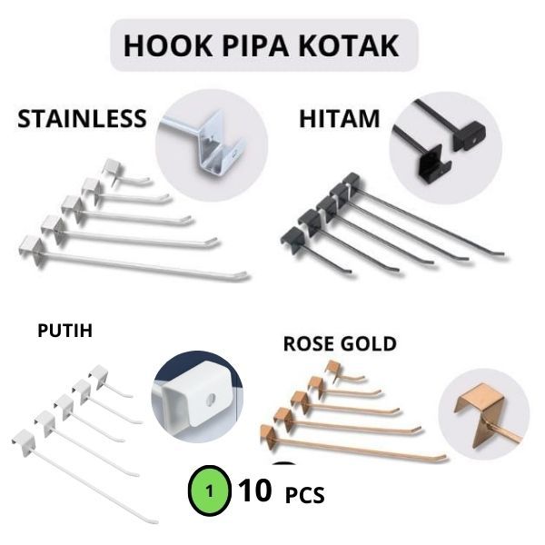 HUK/HOOK Pipa Kotak/Cantolan Ram Kawat Besi Stainless Harga/pcs