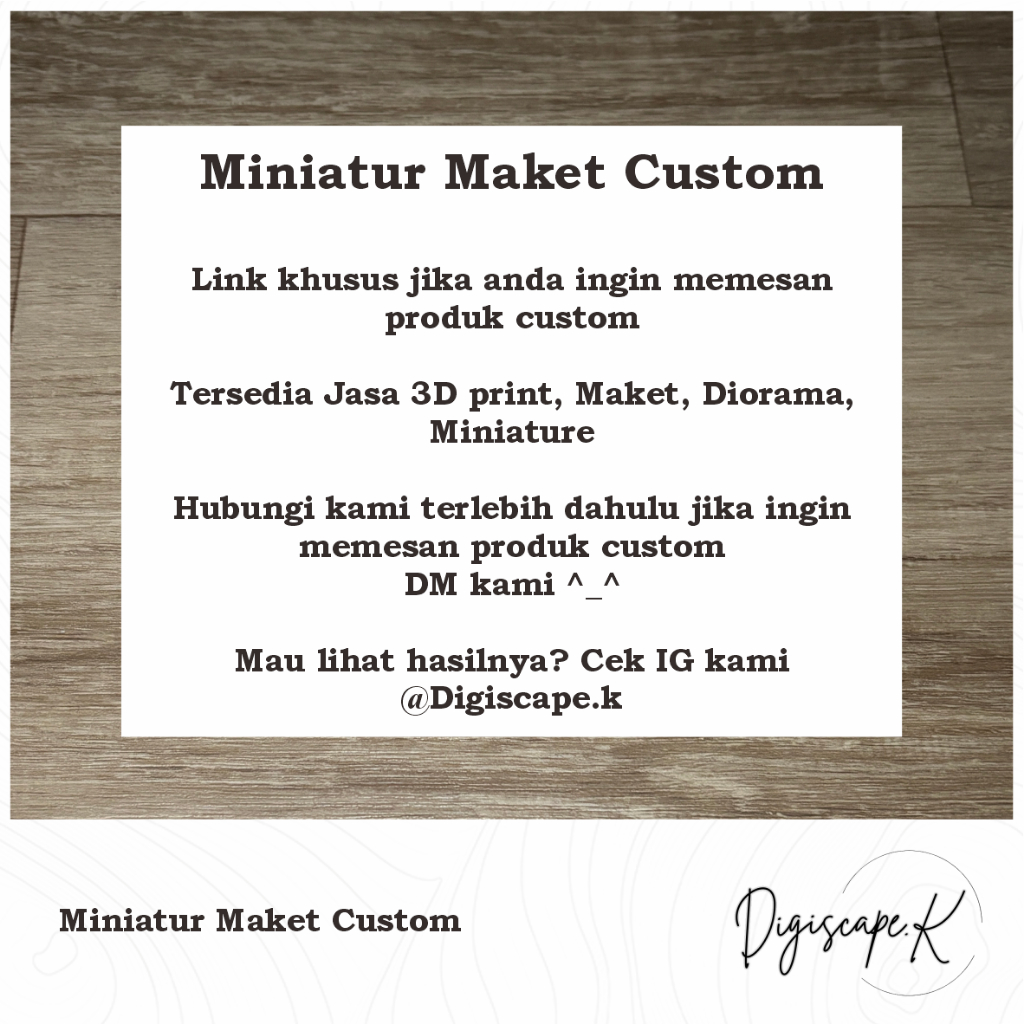 Miniatur Maket Diorama 3D print Custom