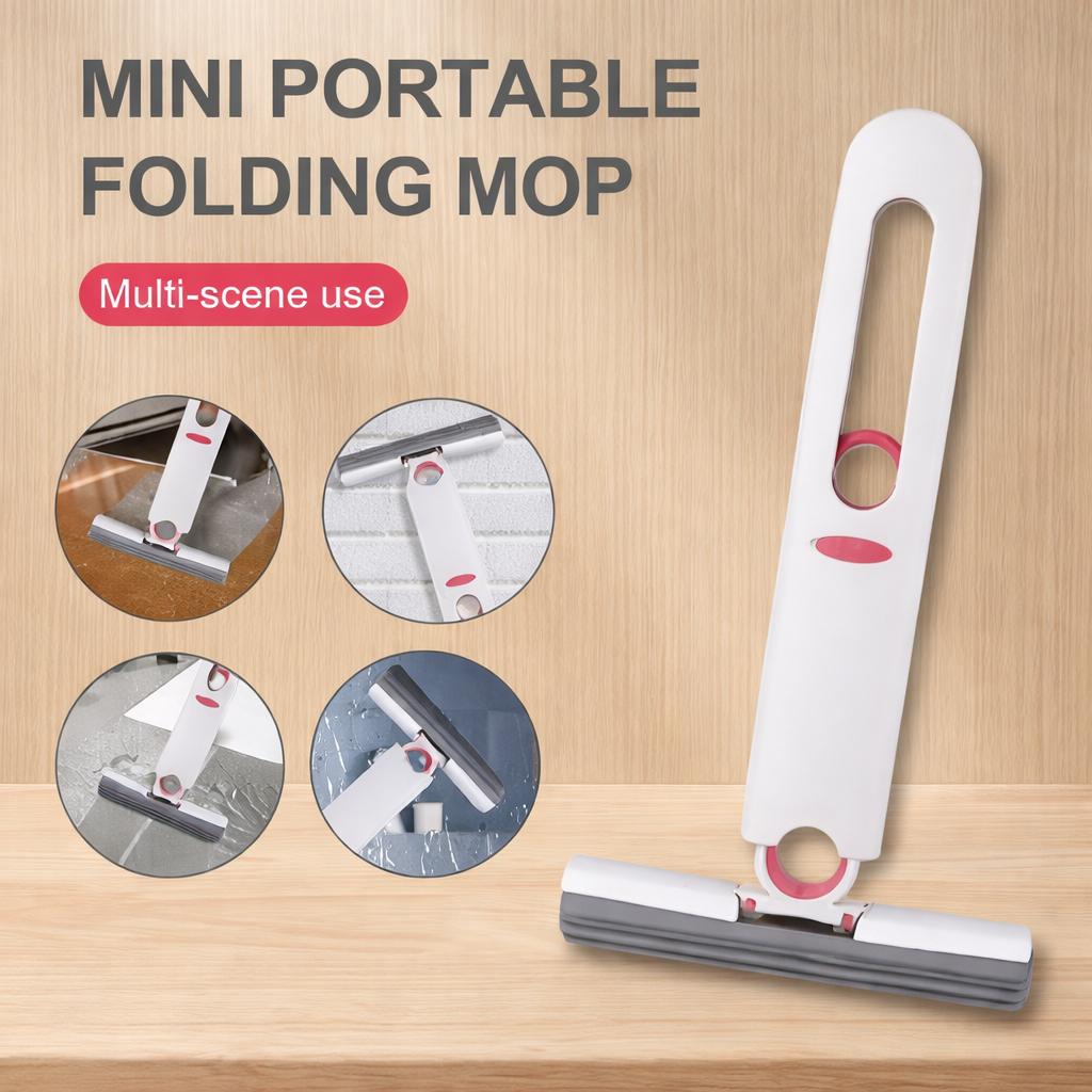 Mini Mop Portable Serbaguna Alat Pel Mini Penyerap Air untuk Meja, Wastafel & Kaca