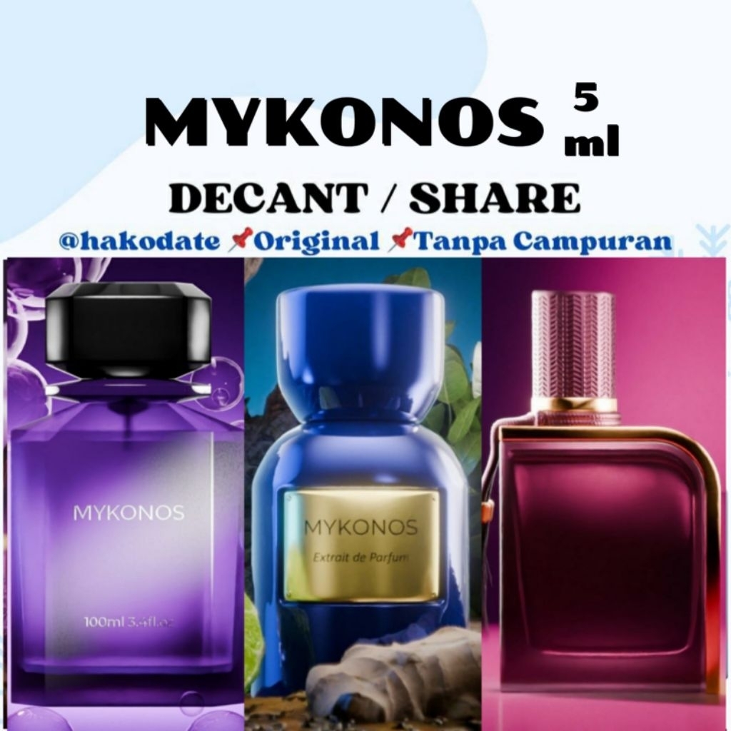 Decant Share Mykonos Parfum 5ml Inception Penthouse Crimson SORRENTO California Royal MONACO Luminos