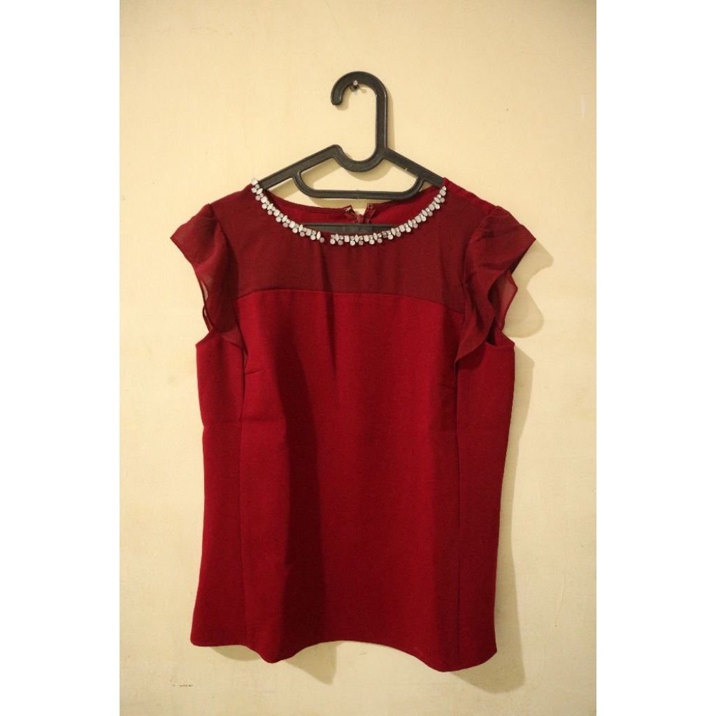 BLOUSE MERAH MAROON