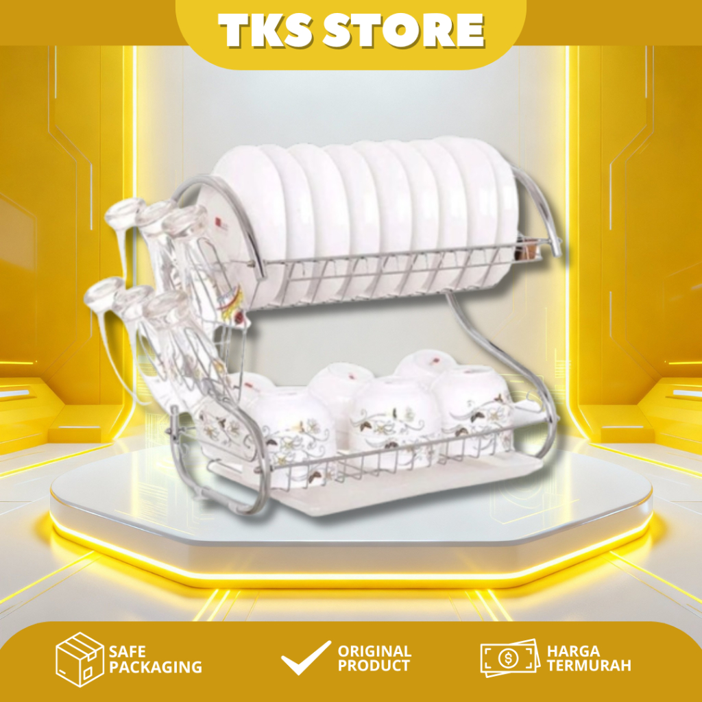 RAK PIRING STENLIS / RAK PERLENGKAPAN DAPUR / RAK STENLIS / RAK PIRING ELEGAN / RAK PIRING MULTIFUNG